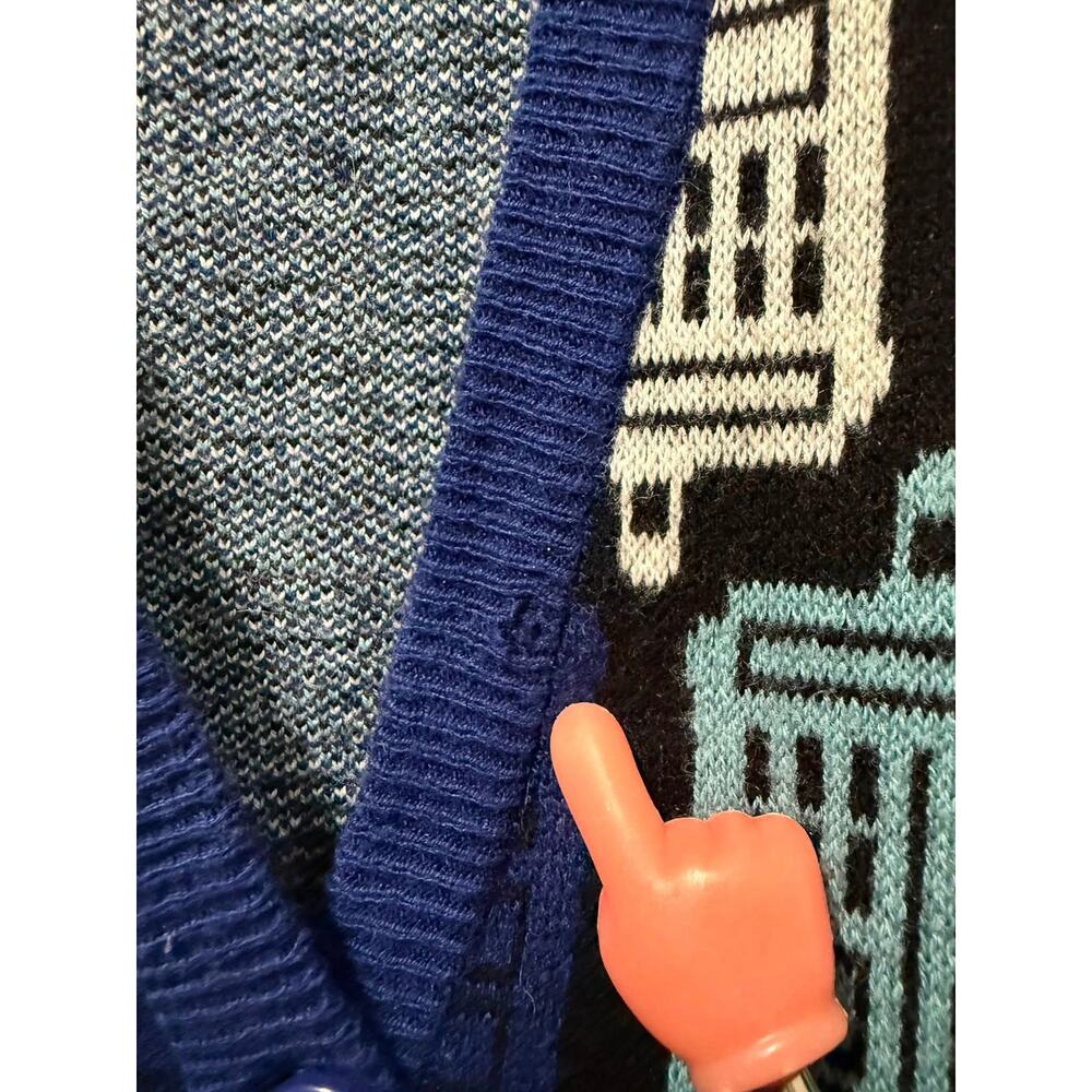 Torrid Plus Size 5 (5X) Doctor Who Tardis V Neck Button Up Cardigan Sweater Top - Picture 2 of 5